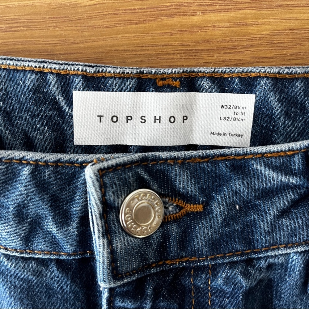 Topshop Wide Leg jeans medium wash - 10 - Picture 9 of 10
